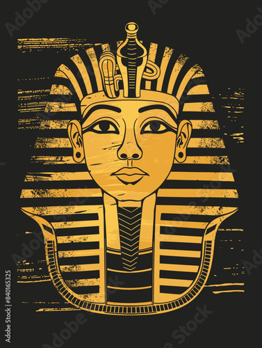 Egyptian pharaoh. Vector illustration for t-shirt, poster, print