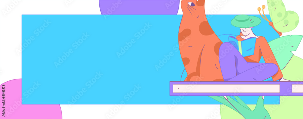 World Book Day Reading Character Flat Vector Concept Operation Hand Drawn Illustration
World Book Day Reading Character Flat Vector Concept Operation Hand Drawn Illustration