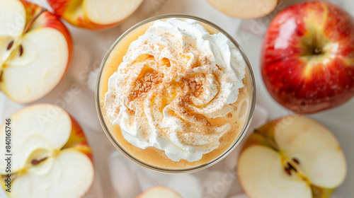 fresh fruit and apple juice