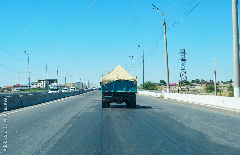 Truck on the road