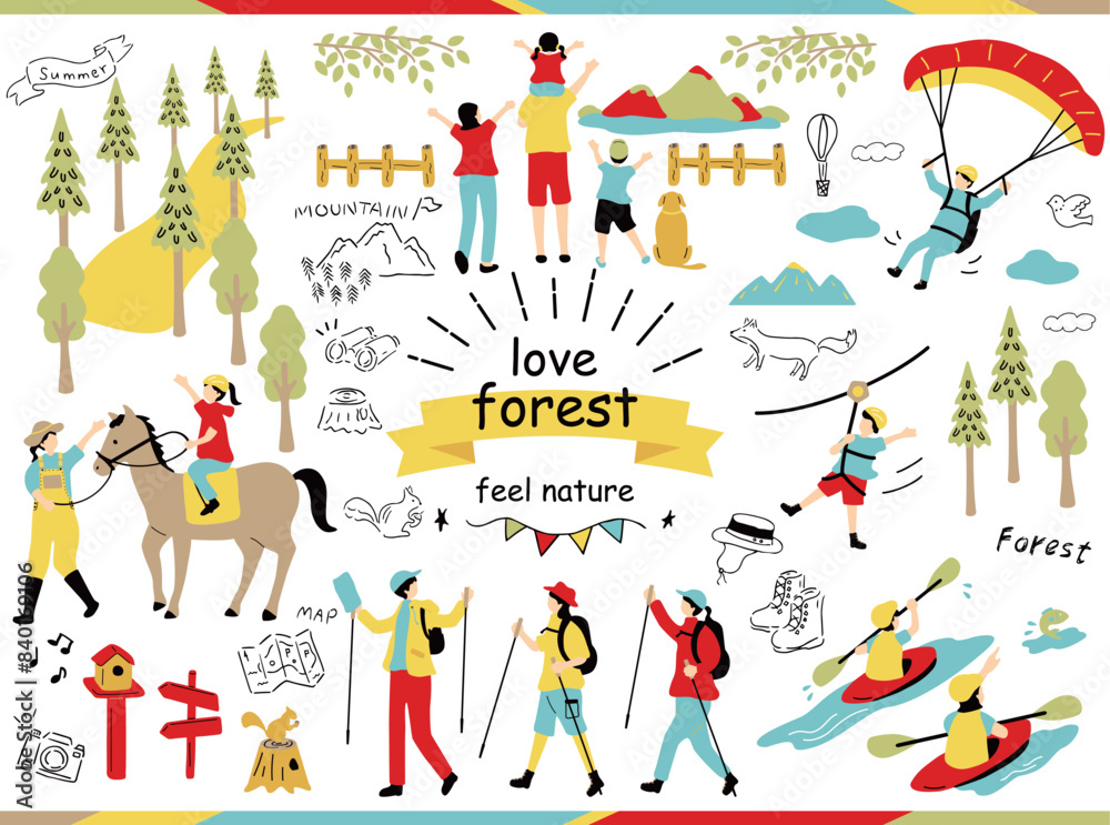 森のアクティビティ　素材集