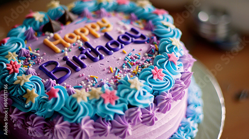 birthday cake with candles
