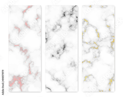 Set of marble texture backgrounds
