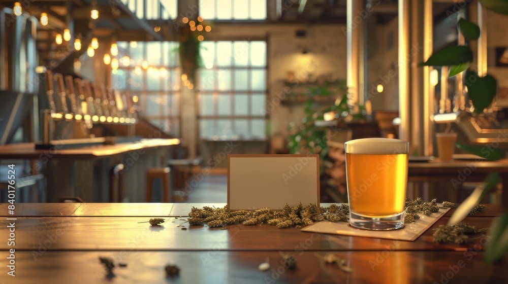 Craft Beer Tasting Room Business Cards Amidst Barley Hops and Brews Craft Beer Tasting Room Business Cards Amidst Barley Hops and Brews