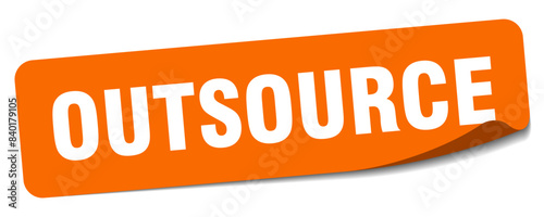 outsource sticker. outsource label