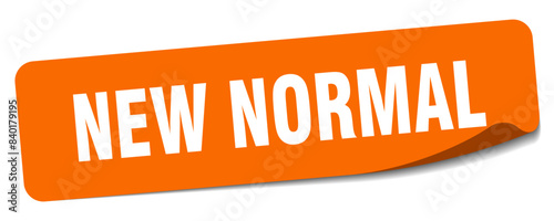 new normal sticker. new normal label