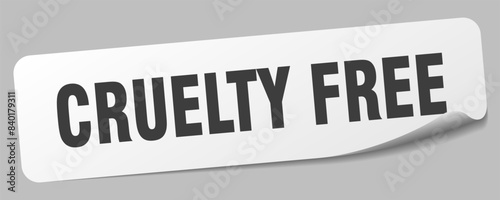 cruelty free sticker. cruelty free label
