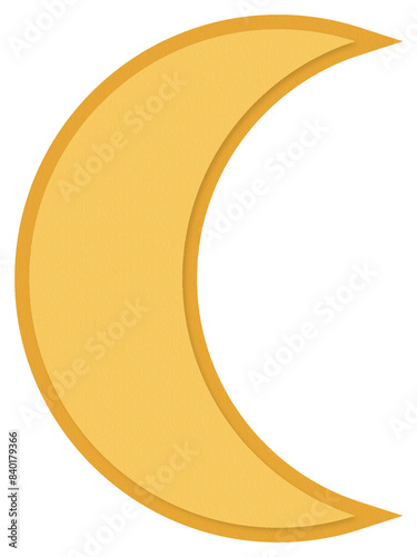 crescent moon_vector_3D