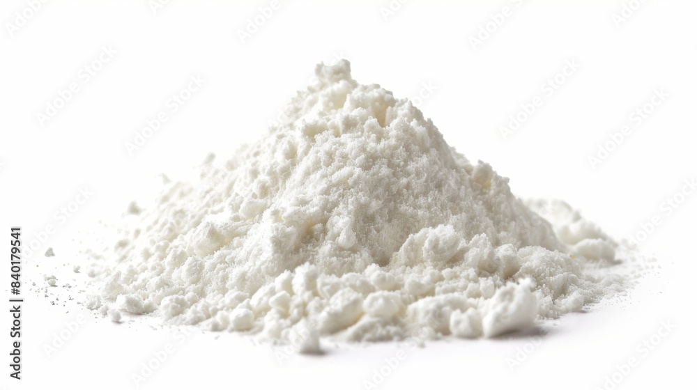 powdered sweetener Isolated on white background. food ingredients concept for designer powdered sweetener Isolated on white background. food ingredients concept for designer