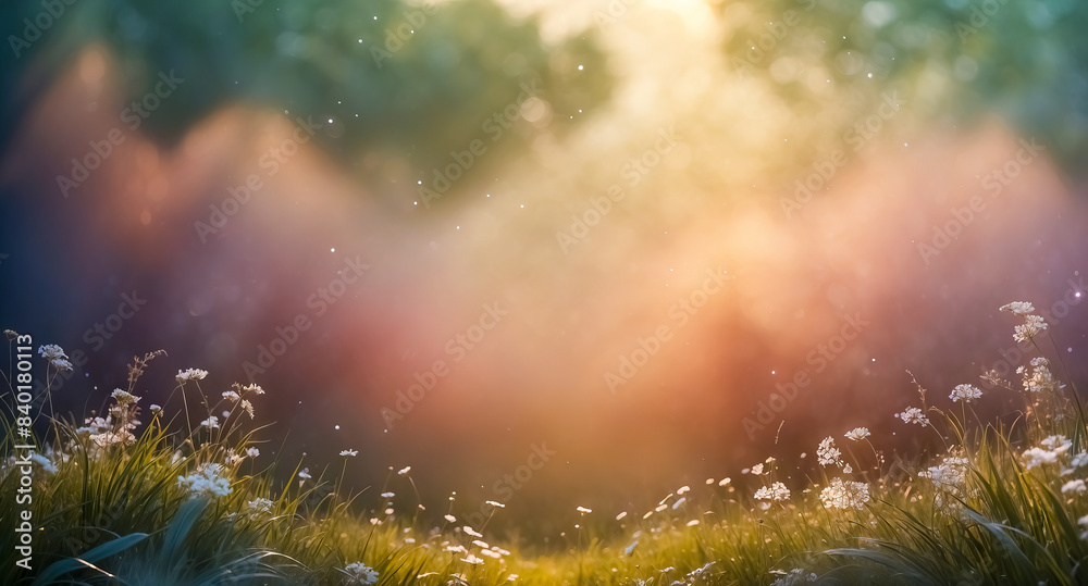 Soft Summer Sunset in the Meadow