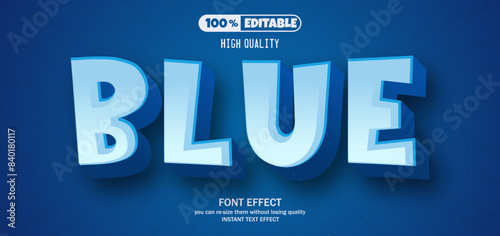 Blue text effect editable text style.