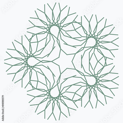 Pattern element on a white background. The vector image can be used as a fine art decoration.