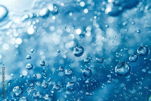 Blue Water Bubbles Background photo