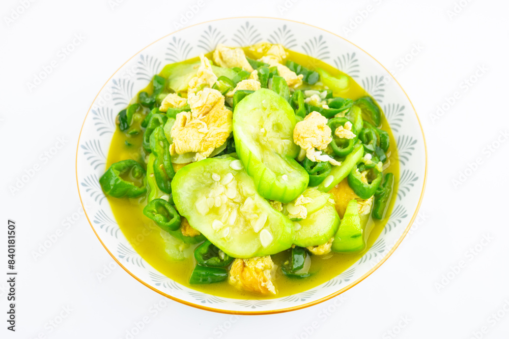 Chinese summer recipe: fried sponge gourd with eggs Chinese summer recipe: fried sponge gourd with eggs