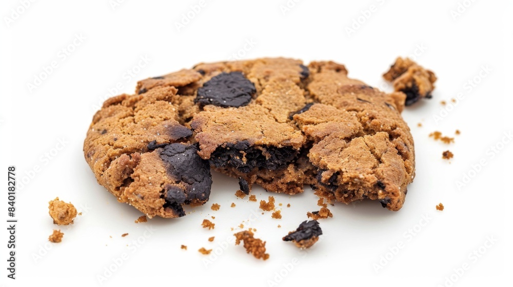 burnt oatmeal cookie Isolated on white background burnt oatmeal cookie Isolated on white background