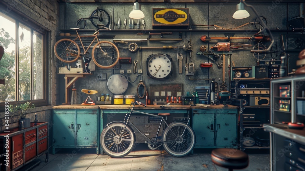 Custom Bike Builder's Haven Vibrant Workshop with Blank Business Cards Colorful Paints and Mechanics Toolset Craft Your Dream Ride Today Custom Bike Builder's Haven Vibrant Workshop with Blank Business Cards Colorful Paints and Mechanics Toolset Craft Your Dream Ride Today