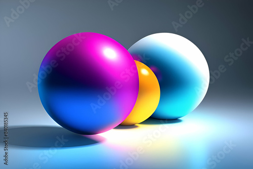 Amazing abstract vector 3D colorful balls illustration template for poster, flyer, magazine, journal, brochure, book cover. Corporate web site landing page minimal background and banner design layout.
