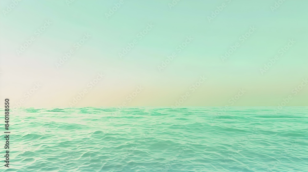Naklejka premium Gradient of a light to green sea background