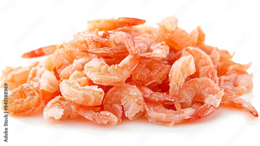 dried shrimp Isolated on white background