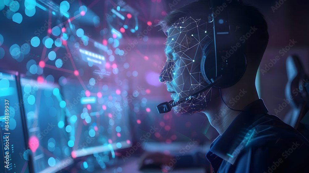 Obraz premium ai customer service