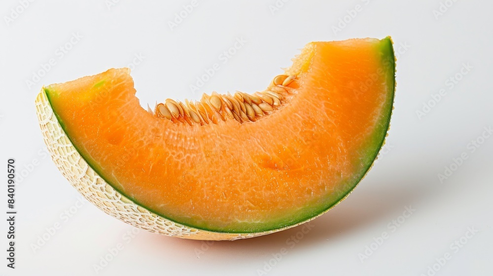 cantaloupe slice isolated on white background cantaloupe slice isolated on white background