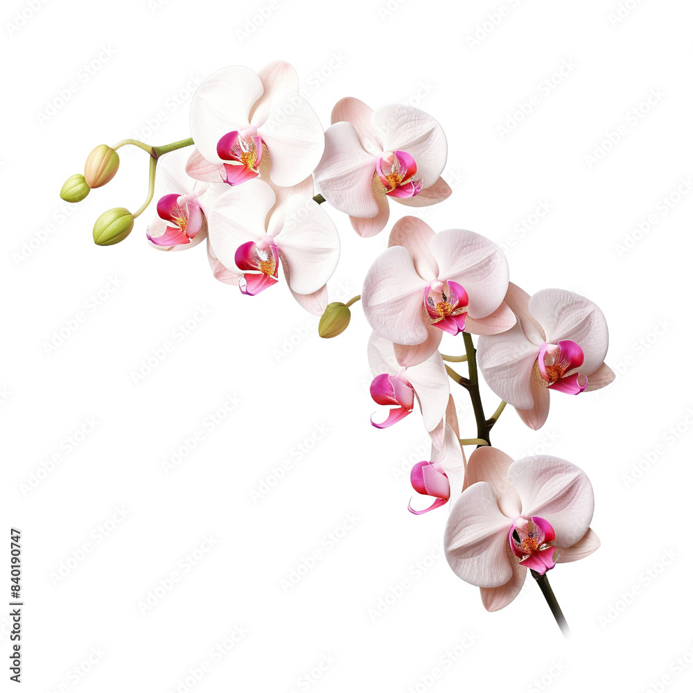 Orchid flowers branch isolated on transparent or white background Orchid flowers branch isolated on transparent or white background