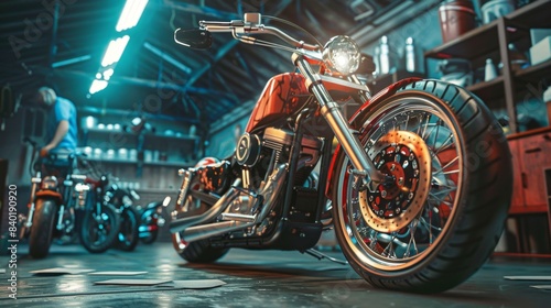 Rev Up Your Business Custom Motorcycle Paint Shop Transforms Bikes with Vibrant Airbrushed Colors and Blank Business Cards