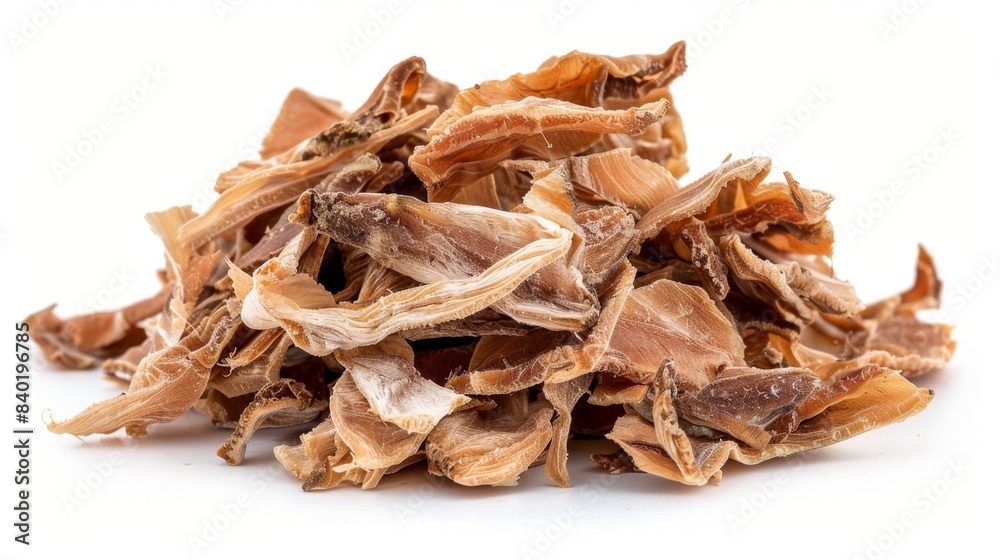 dried bonito flakes Isolated on white background. cooking ingredients for healthful food concept for designer dried bonito flakes Isolated on white background. cooking ingredients for healthful food concept for designer