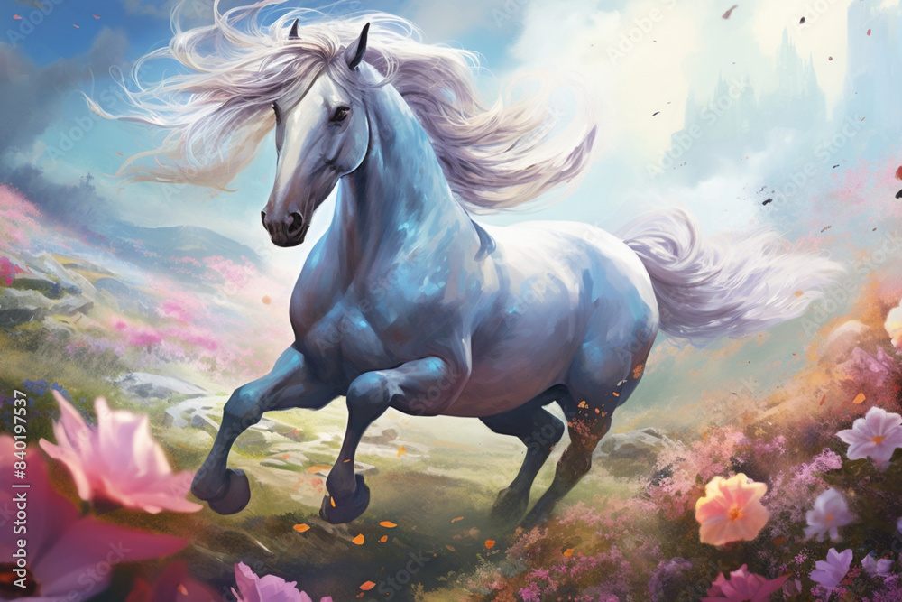 horse in the field horse in the field