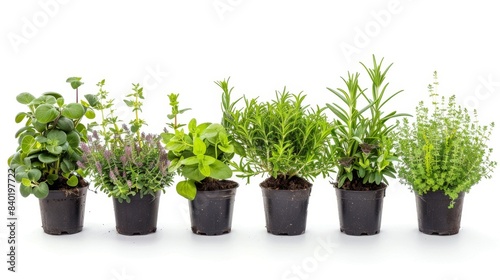 herb gardens isolated on white background. © saritwat