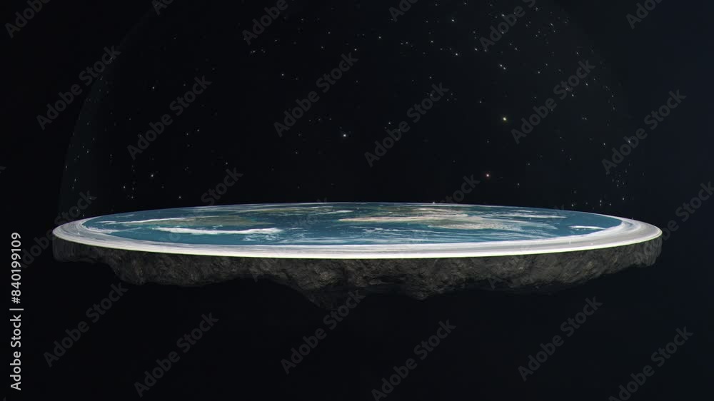 Flat Earth Conspiracy Theory Model Showing the Dome of the Firmament