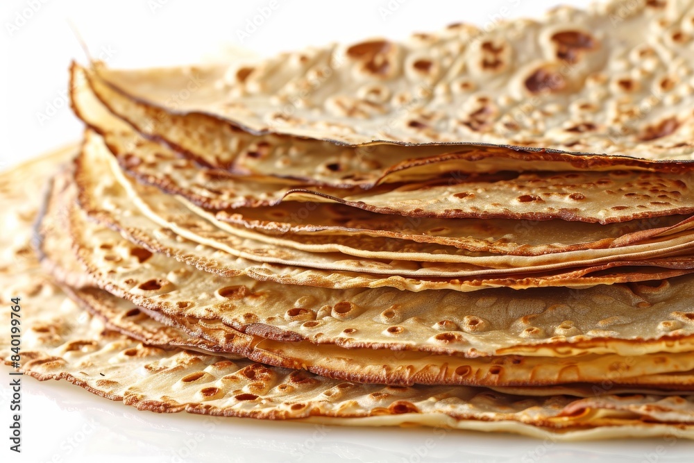 Stack of homemade Indian rotis, perfect for a savory and wholesome meal Stack of homemade Indian rotis, perfect for a savory and wholesome meal