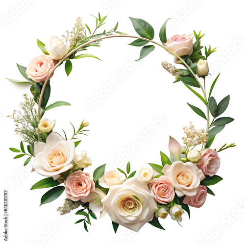 floral frame with flower bouquet , wedding frame, rose bouquet