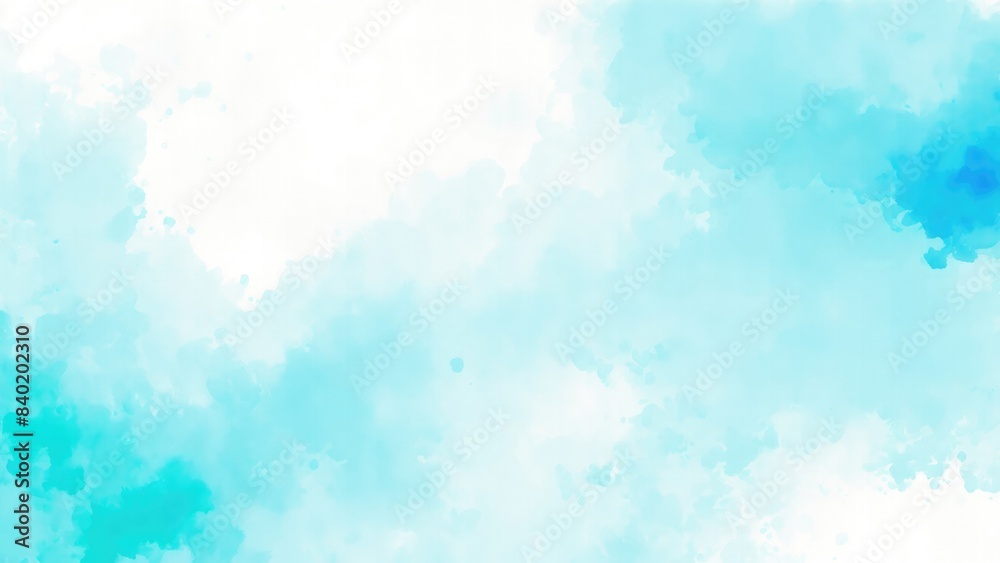 Cyan watercolor background Cyan watercolor background