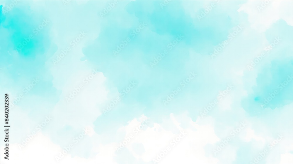 Cyan watercolor background Cyan watercolor background