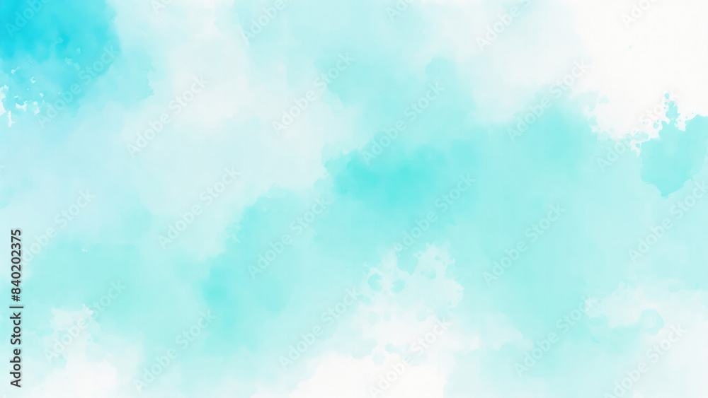 Cyan watercolor background Cyan watercolor background