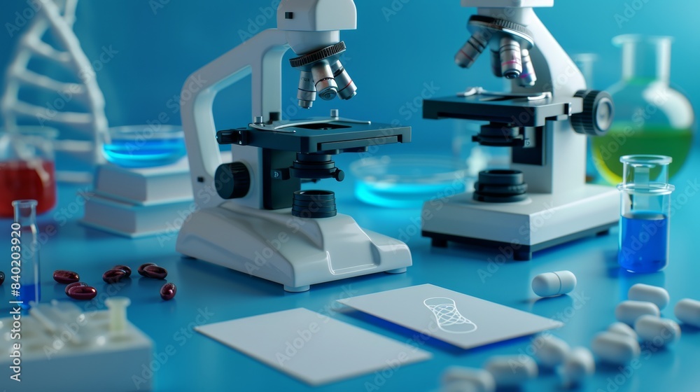 CuttingEdge Biotech Lab DNA Helix Model Microscope and Business Cards CuttingEdge Biotech Lab DNA Helix Model Microscope and Business Cards