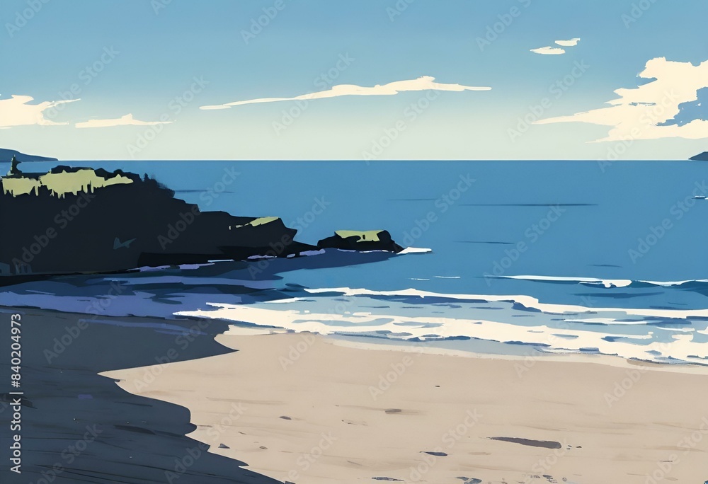 Illustration, beach, empty, dramatic. Generative AI.
Illustration, beach, empty, dramatic. Generative AI.