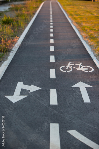 Wallpaper Mural Bicycle sign on the road in the park Torontodigital.ca
