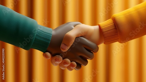 Holding hands, cooperating, uniting, sums up the concept of success of mutual agreement.