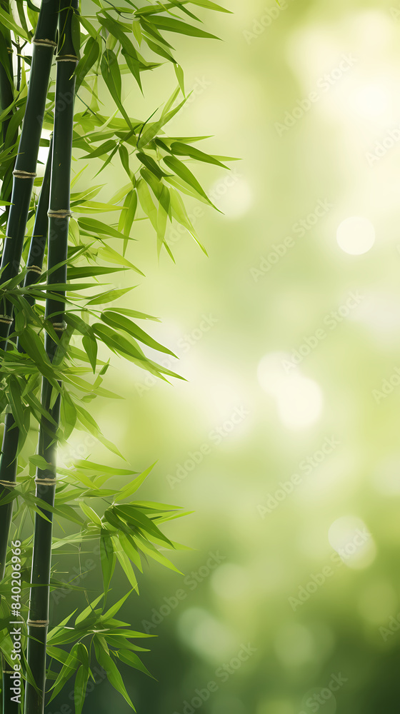 Beautiful green bamboo forest background under sunlight Beautiful green bamboo forest background under sunlight