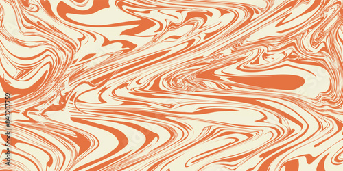 Groovy hippie 70s backgrounds. Waves, swirl, twirl pattern. vector