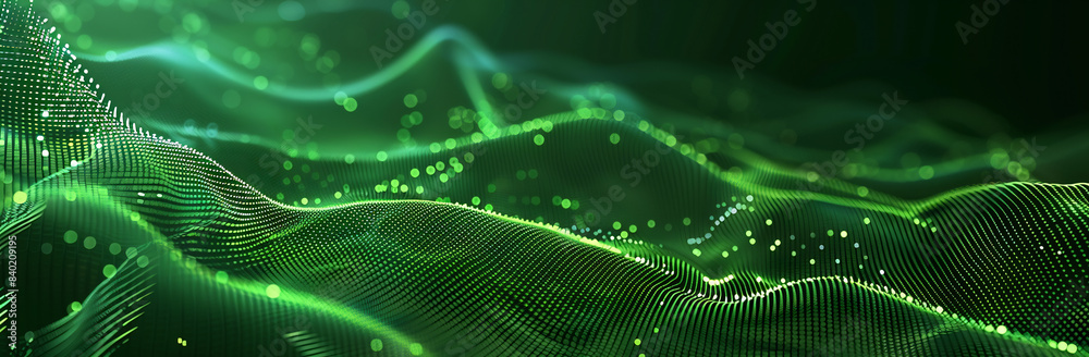 Abstract Green Digital Wave Abstract Green Digital Wave
