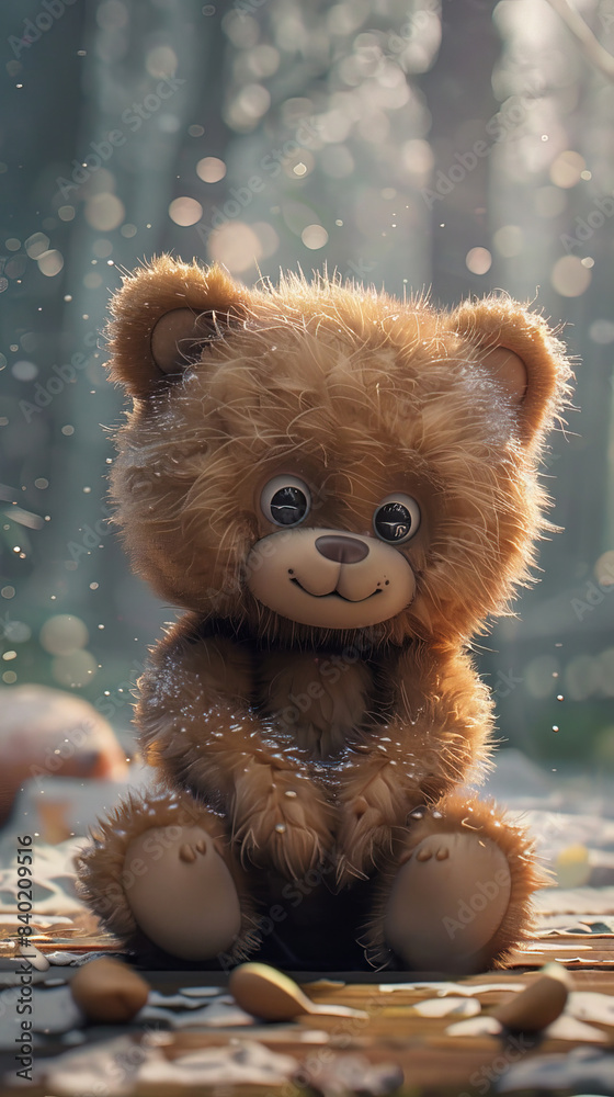 Teddy bear with a flower