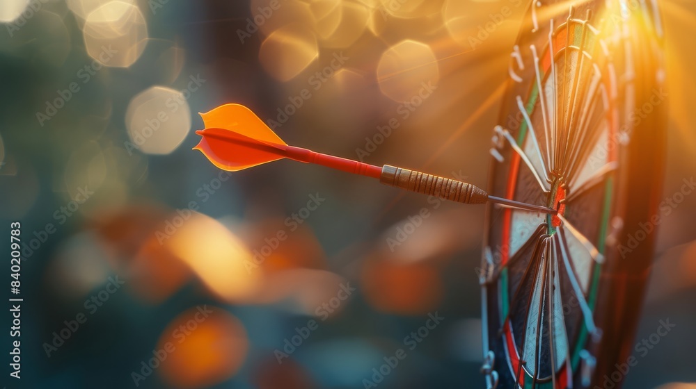 Bullseye achieved under a shimmering golden haze