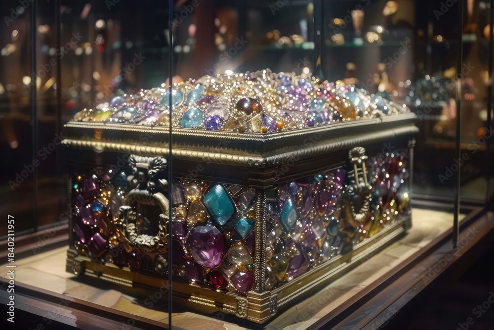 Overflowing with sparkling gemstones, the treasure chest is meticulously watched over by artificial intelligence