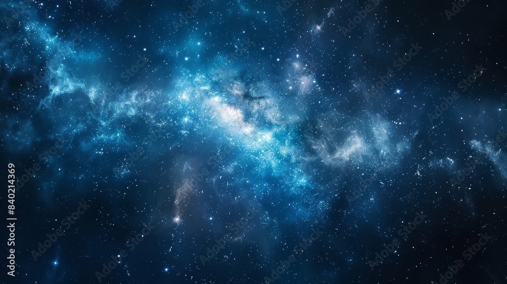 Cosmic tapestry shimmers with vibrant hues of blue starlight Cosmic tapestry shimmers with vibrant hues of blue starlight