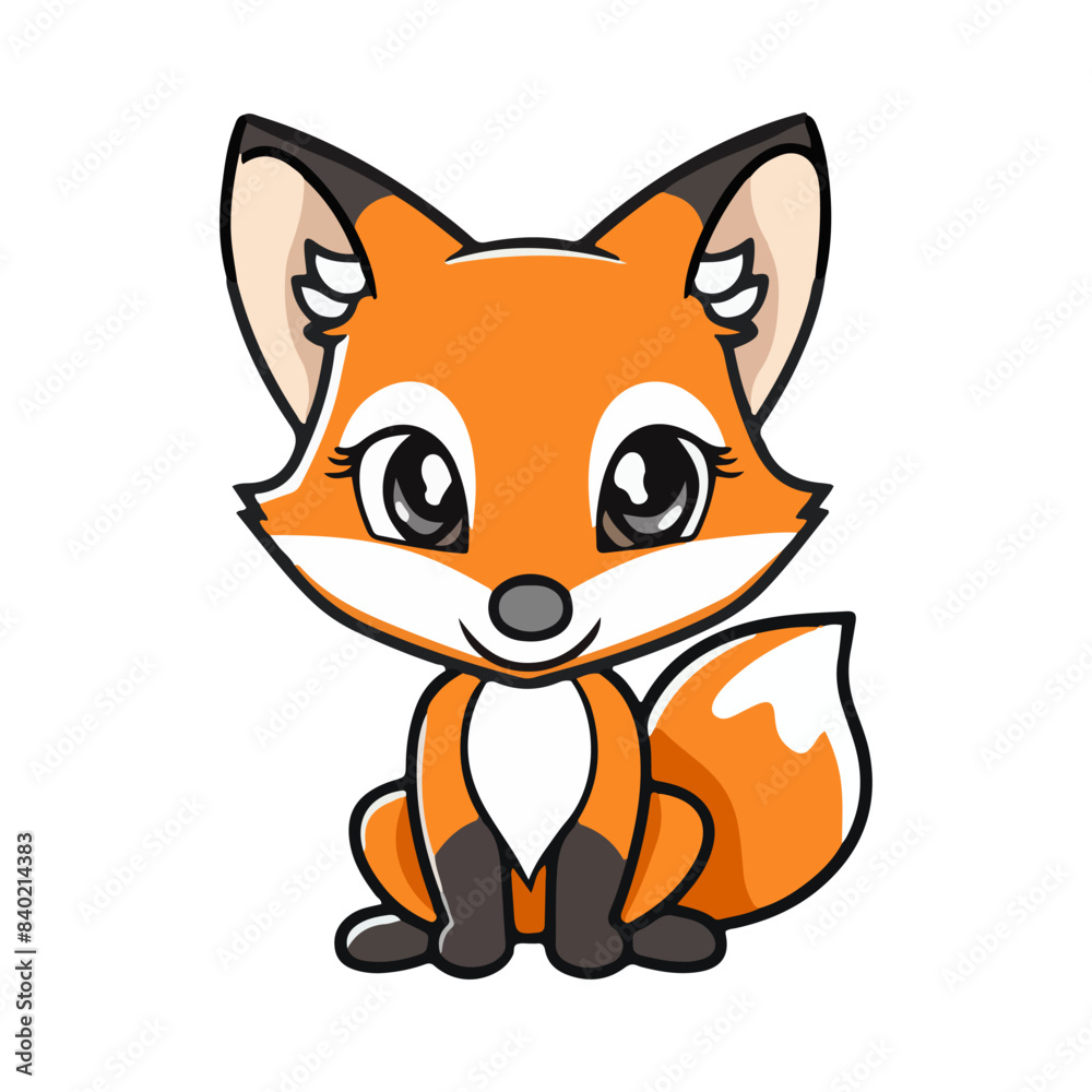Fototapeta premium red fox cartoon