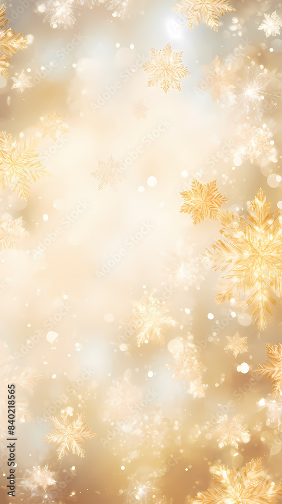 Abstract background with golden glitter and snowflakes Abstract background with golden glitter and snowflakes