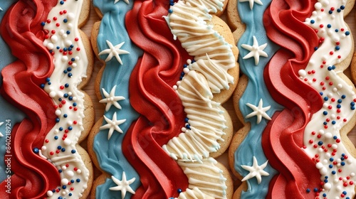Patriotic American Flag Sugar Cookies for Independence Day Celebration
